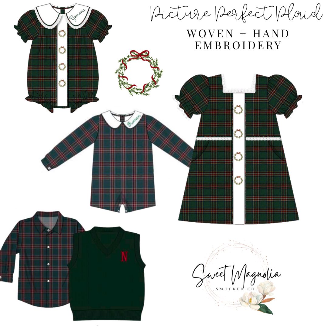 Picture Perfect Plaid | Boy's Romper | RTS Extras | PO 16