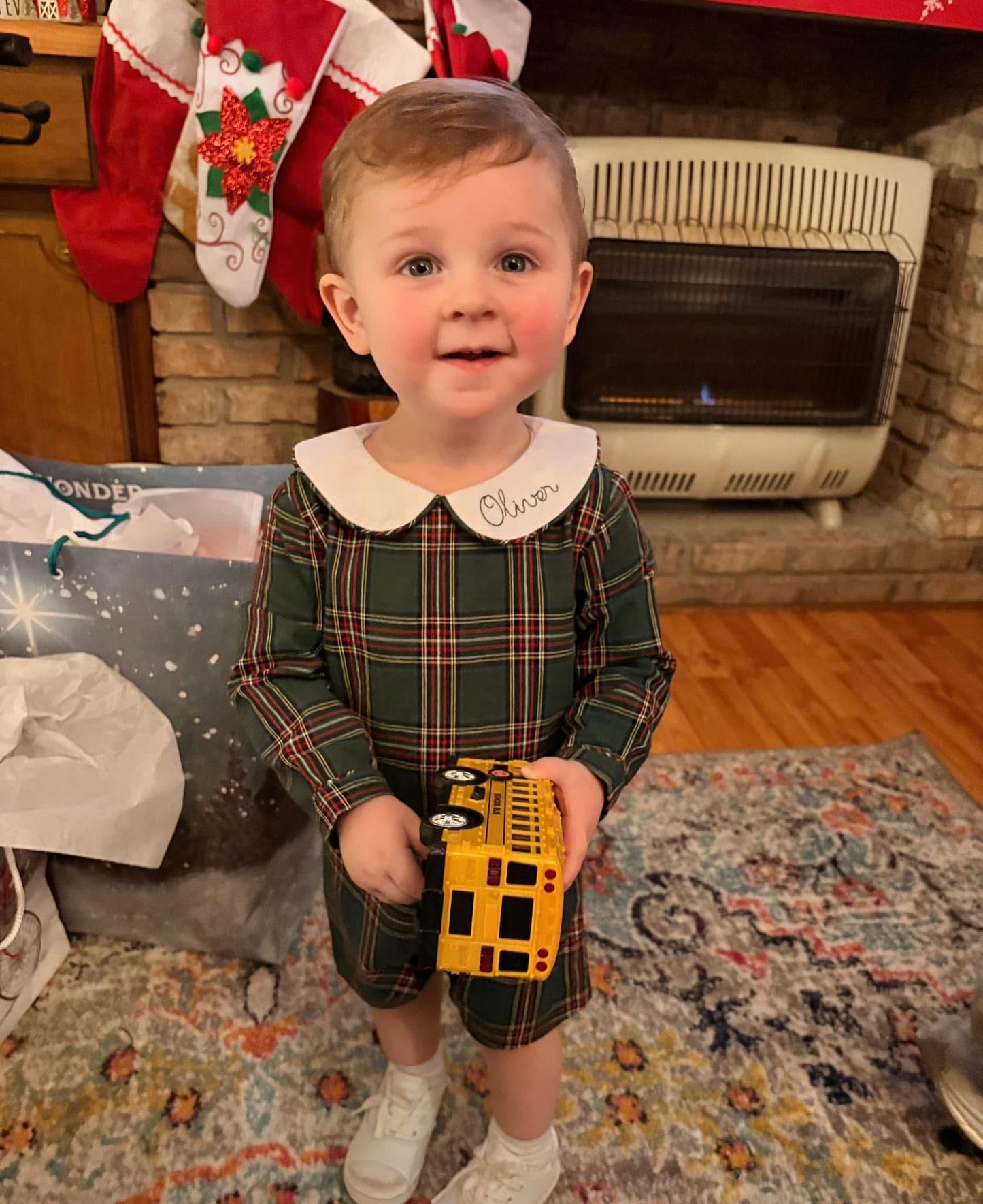 Picture Perfect Plaid | Boy's Romper | RTS Extras | PO 16