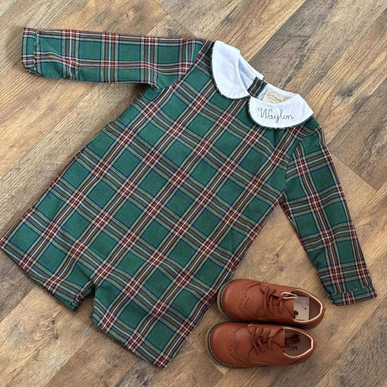Picture Perfect Plaid | Boy's Romper | RTS Extras | PO 16