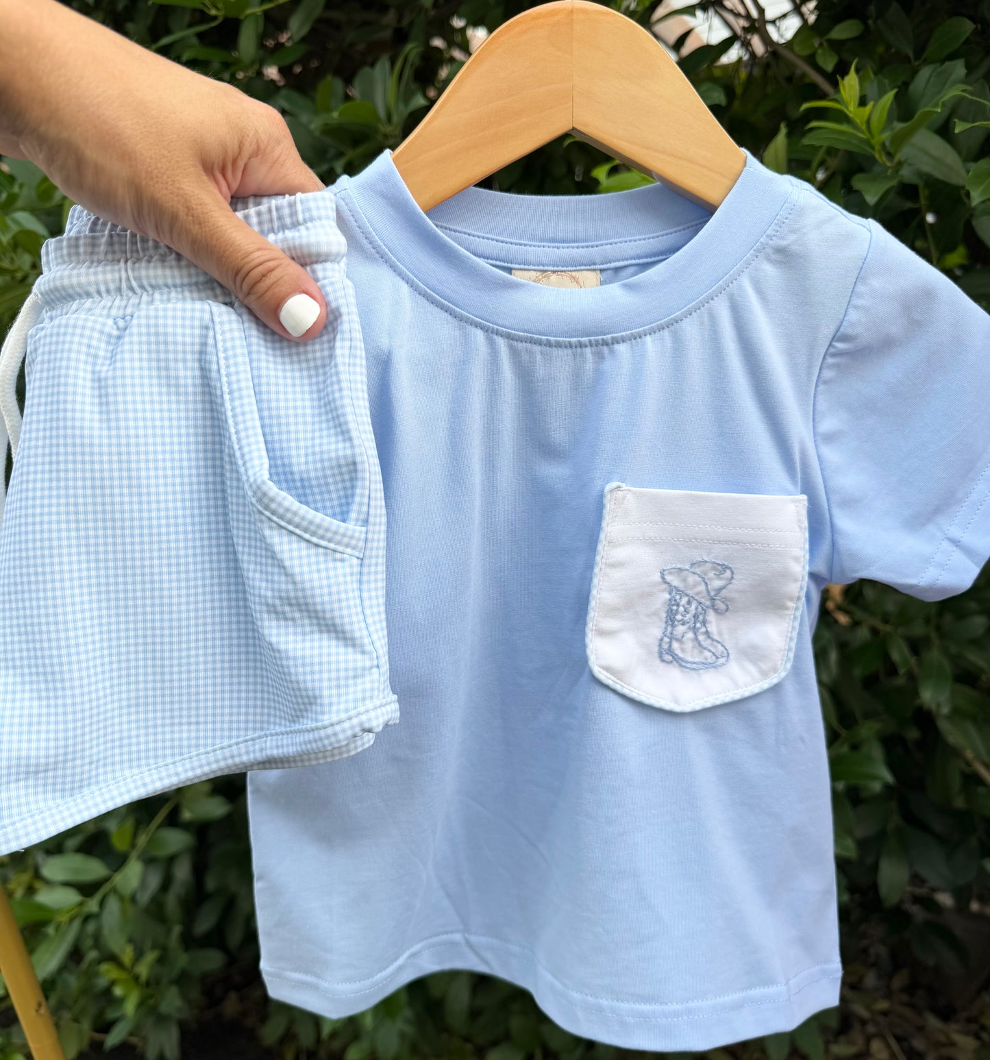 PO20 | Pink Saddles + Blue Skies | Boy Short Set | RTS Extras